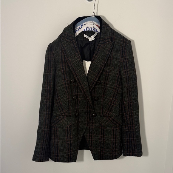 NWT Veronica Beard Miller Dickey jacket in forrest green multi size 2 - Picture 4 of 13